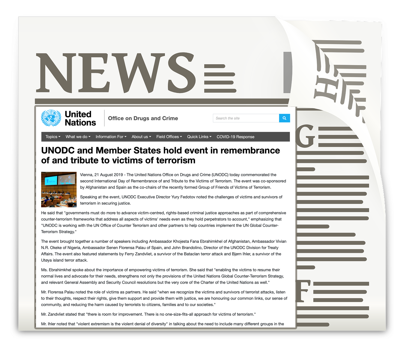 16 United Nations artikel na presentatie in Wenen